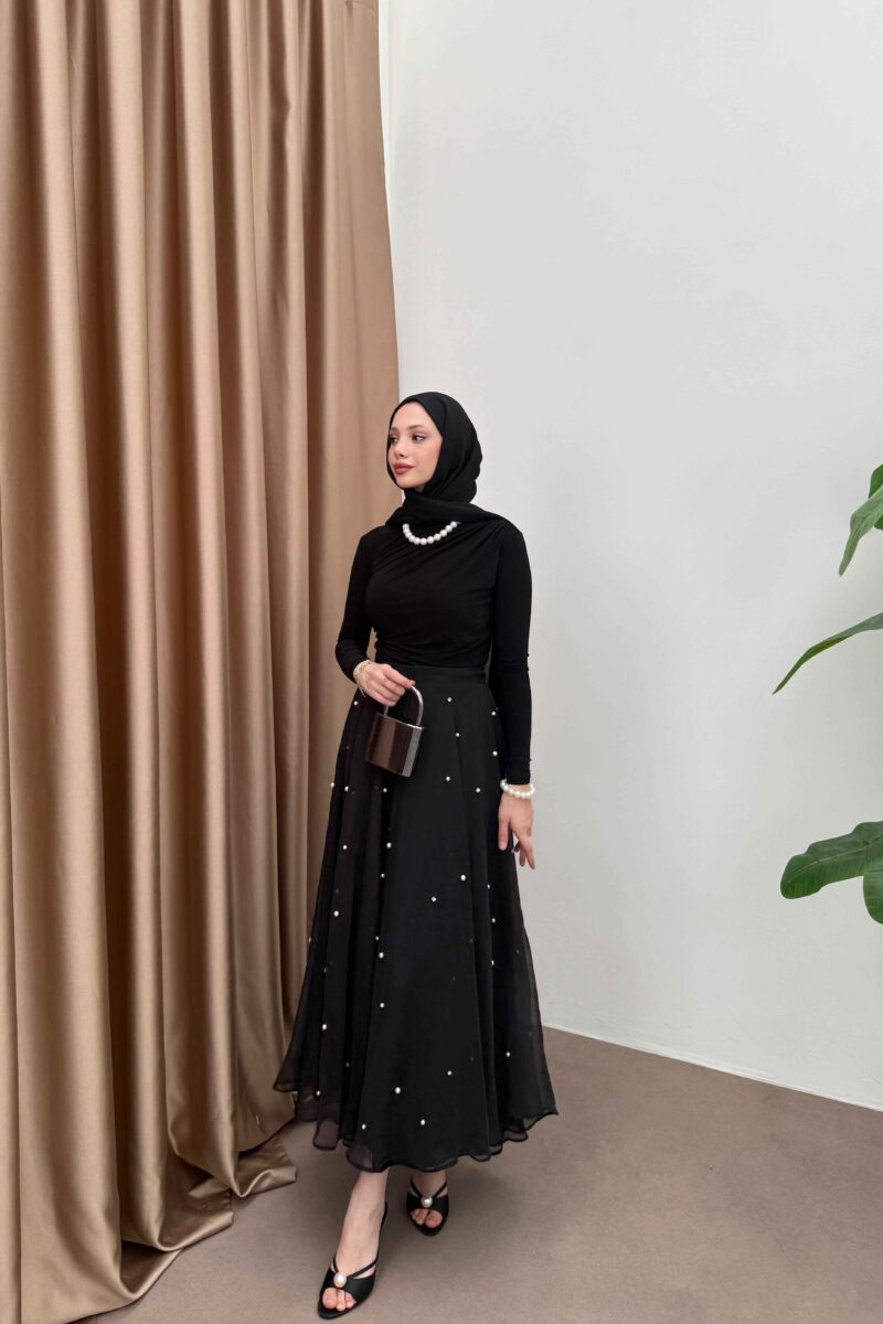 Pearl Tulle Skirt modest